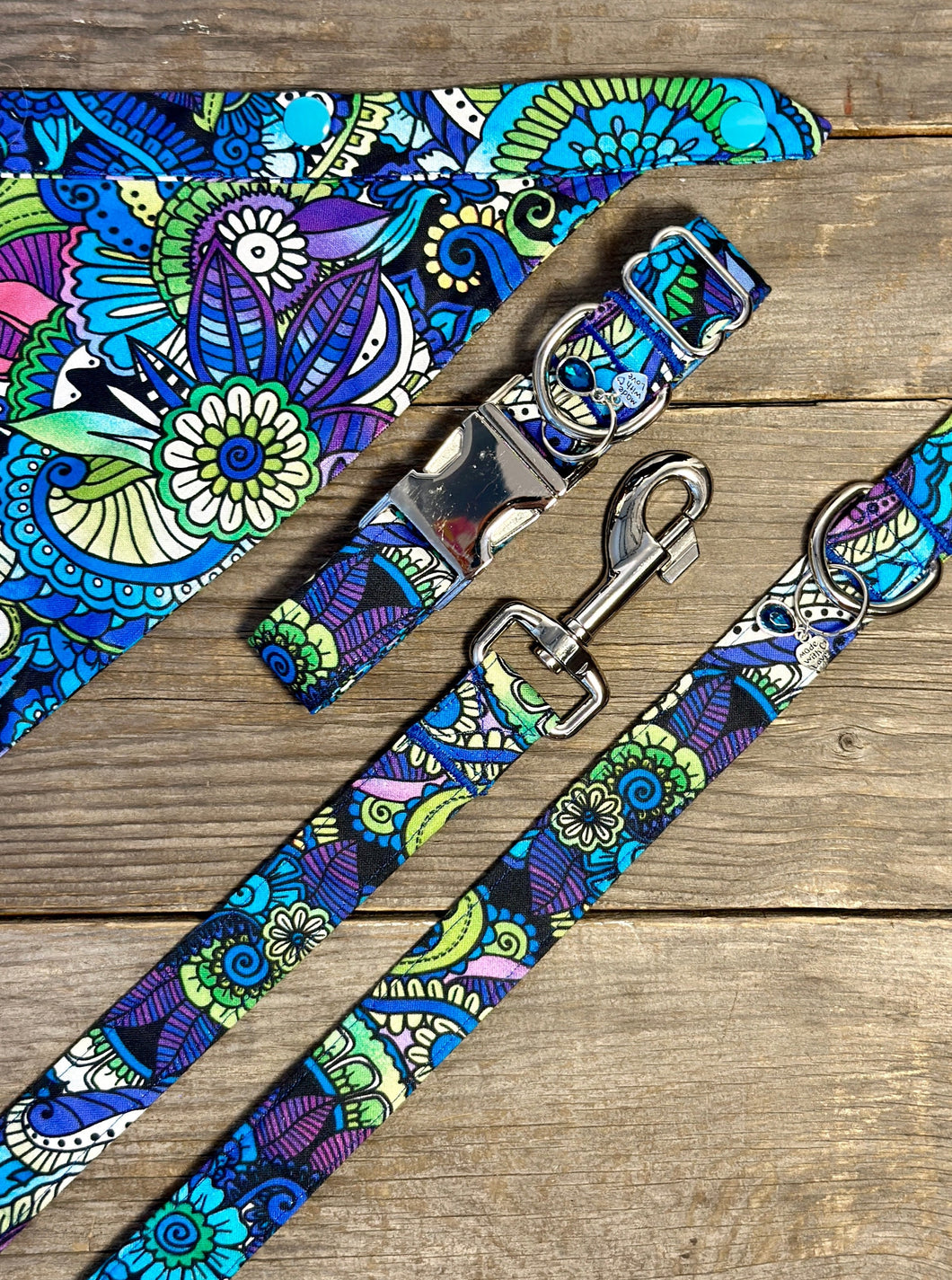 Double-Sided Dog Bandanna - (Zen)tangled in Color