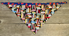 Load image into Gallery viewer, Double-Sided Dog Bandanna - Teacher’s Pet &amp; Bookworm
