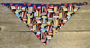 Double-Sided Dog Bandanna - Teacher’s Pet & Bookworm