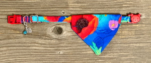 Double-Sided Cat Bandanna - Midsummer Night Garden