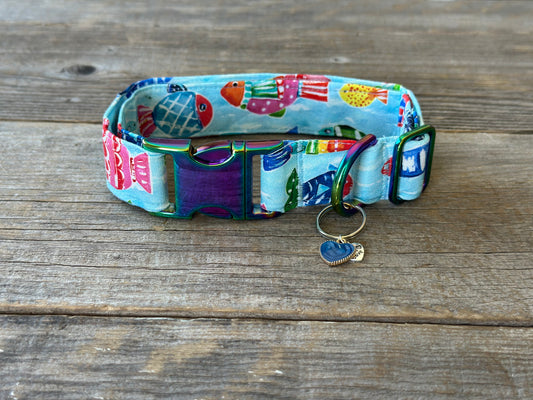 Swimming with the Fishes -Dog Collar