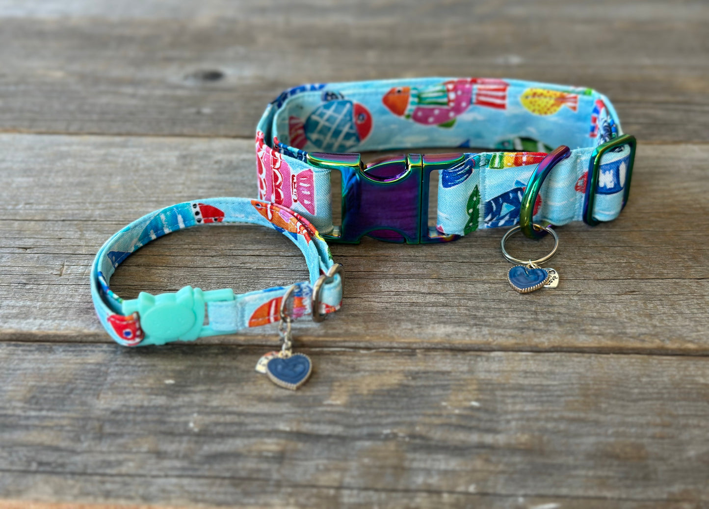 Swimming with the Fishes -Dog Collar