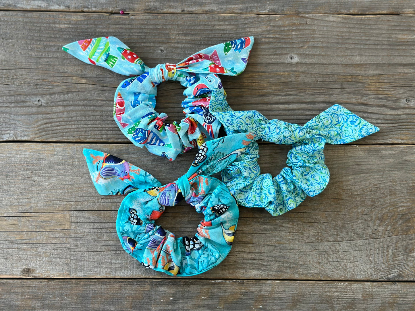 Gone Fishin' Hair Tie/Scrunchie Set of 3