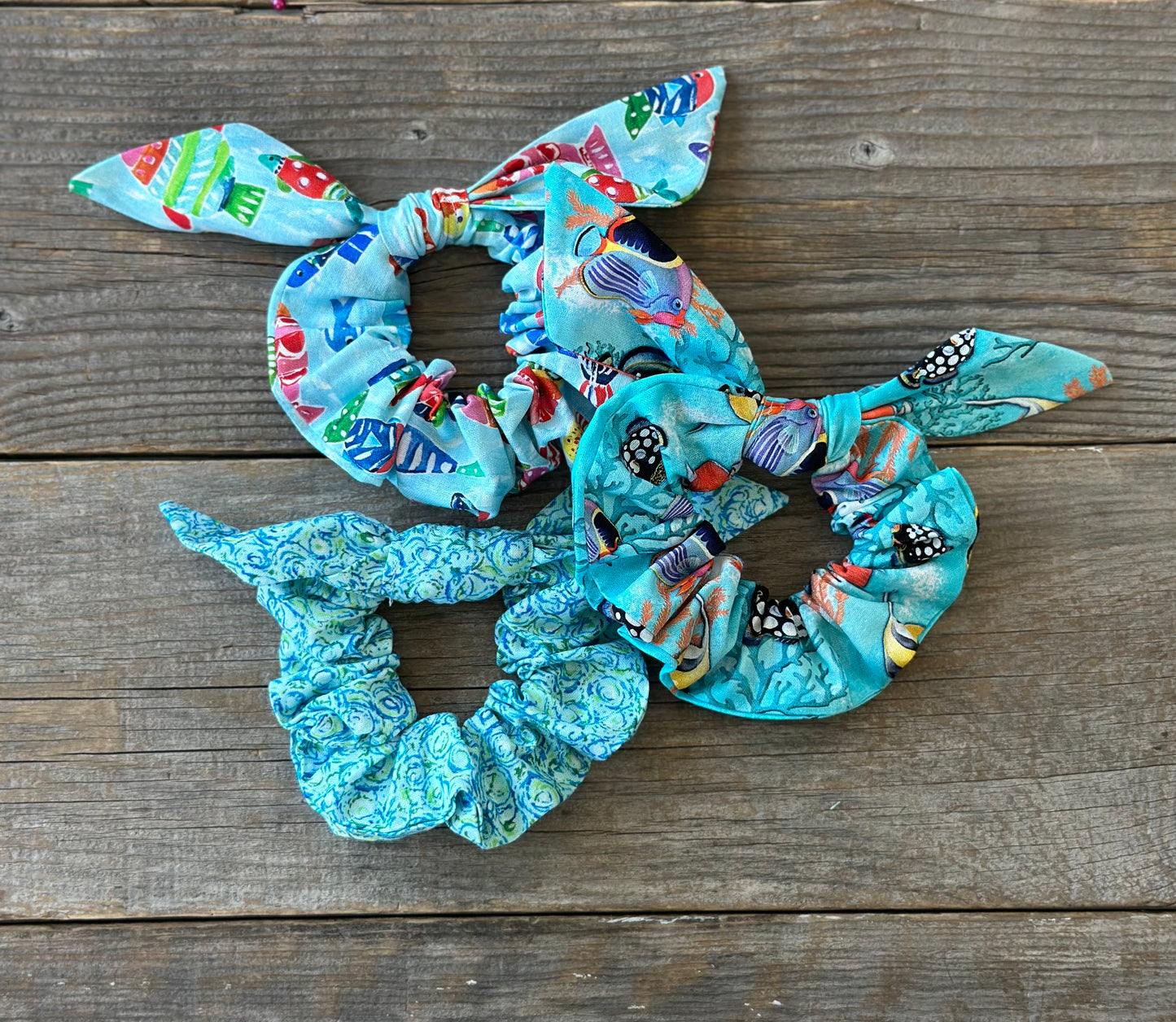 Gone Fishin' Hair Tie/Scrunchie Set of 3