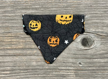 Load image into Gallery viewer, Double-Sided Cat Bandanna - Halloween Haul &amp; Pumpkin Palooza
