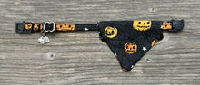 Load image into Gallery viewer, Double-Sided Cat Bandanna - Halloween Haul &amp; Pumpkin Palooza
