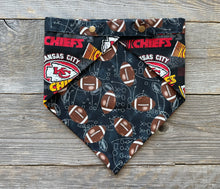 Load image into Gallery viewer, Double-Sided Dog Bandanna - Kansas City Chiefs &amp; Cheer!
