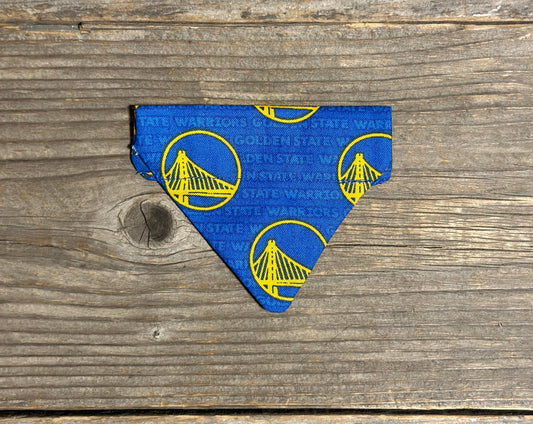 Double-Sided Cat Bandanna - Golden State Warriors