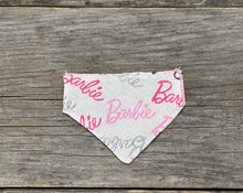 Load image into Gallery viewer, Double-Sided Cat Bandanna -  Malibu Barbie &amp; Barbie Girl
