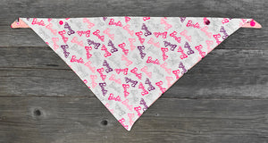 Double-Sided Dog Bandanna - Barbie Girl & Malibu Barbie