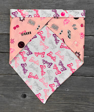 Load image into Gallery viewer, Double-Sided Dog Bandanna - Barbie Girl &amp; Malibu Barbie
