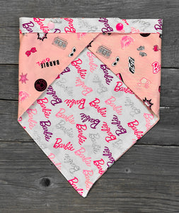 Double-Sided Dog Bandanna - Barbie Girl & Malibu Barbie