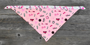 Double-Sided Dog Bandanna - Barbie Girl & Malibu Barbie