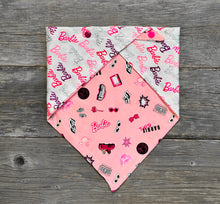 Load image into Gallery viewer, Double-Sided Dog Bandanna - Barbie Girl &amp; Malibu Barbie
