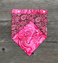 Load image into Gallery viewer, Double-Sided Dog Bandanna - Whirlwind Romance &amp; Bella
