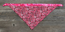 Load image into Gallery viewer, Double-Sided Dog Bandanna - Whirlwind Romance &amp; Bella
