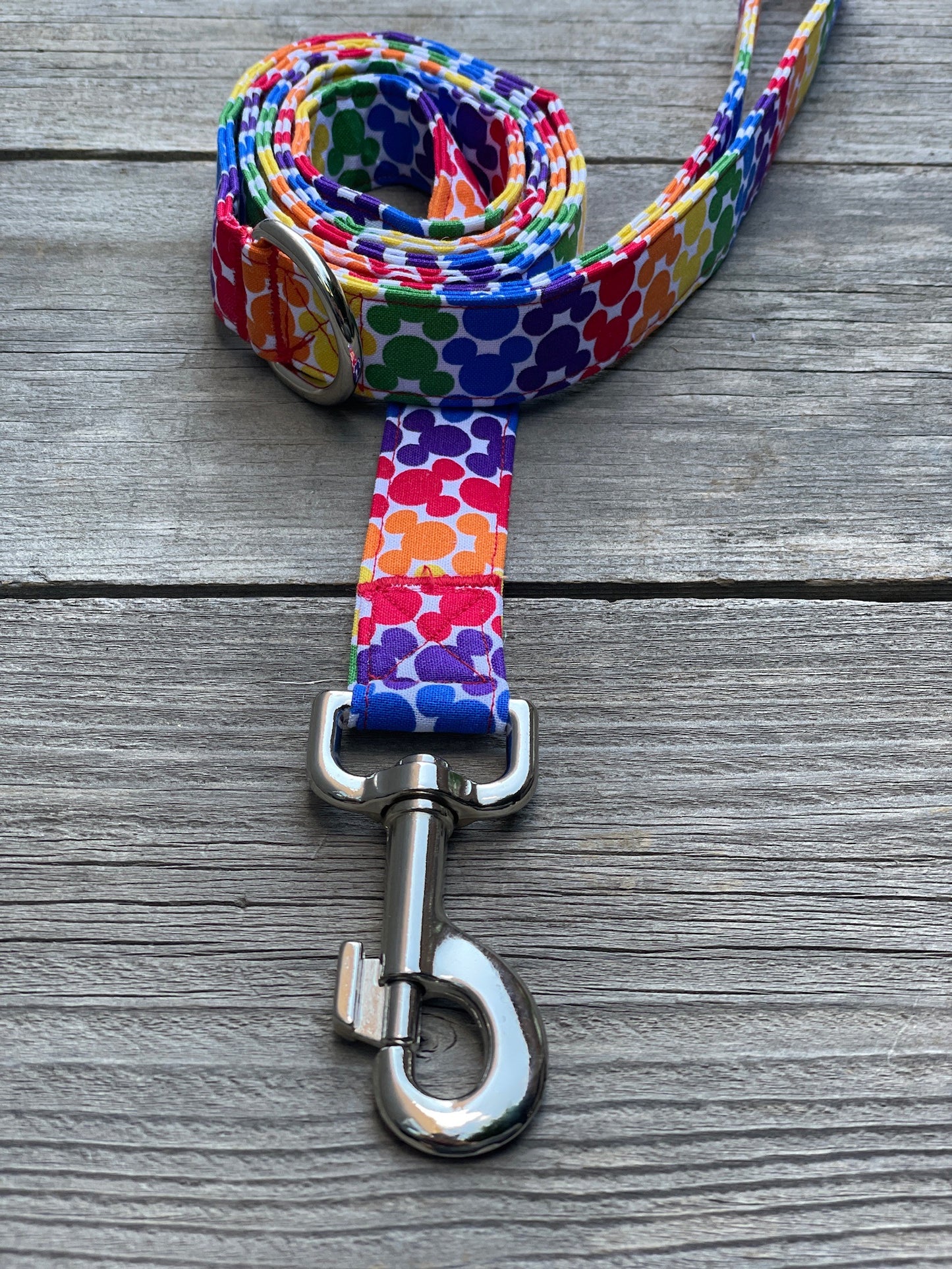Rainbow Mickey -Dog Collar
