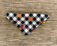 Load image into Gallery viewer, Double-Sided Cat Bandanna -A Picnic in Fall &amp; 50&#39;s Diner
