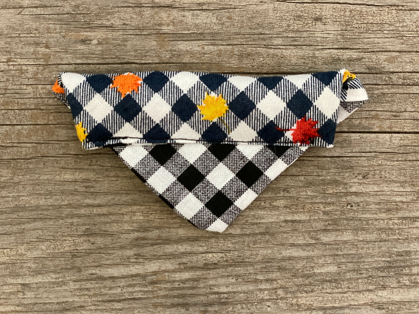 Double-Sided Cat Bandanna -A Picnic in Fall & 50's Diner