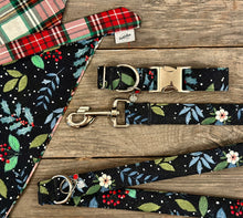 Load image into Gallery viewer, Double-Sided Dog Bandanna - Winter Garden &amp; Plaid for Days
