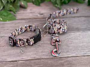 Baby Yoda and Mandalorian (in Silver) -Dog Collar