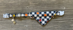 Double-Sided Cat Bandanna -A Picnic in Fall & 50's Diner