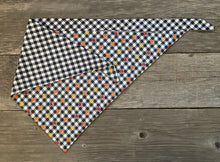 Load image into Gallery viewer, Double-Sided Dog Bandanna - A Picnic in Fall &amp; 50&#39;s Diner
