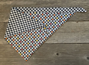 Double-Sided Dog Bandanna - A Picnic in Fall & 50's Diner