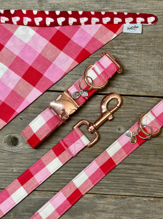 Double-Sided Dog Bandanna - Sweet Talk & Puppy Love