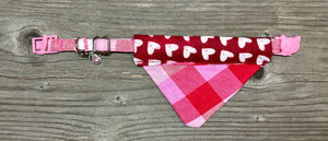 Double-Sided Cat Bandanna - Sweet Talk & Puppy Love