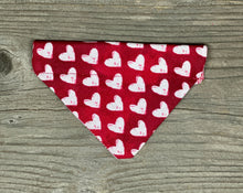 Load image into Gallery viewer, Double-Sided Cat Bandanna - Sweet Talk &amp; Puppy Love
