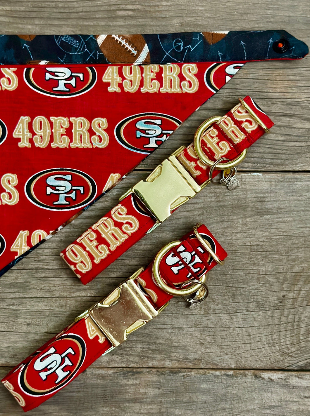 Double-Sided Dog Bandanna - 49ers & Cheer!