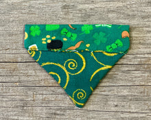 Load image into Gallery viewer, Double-Sided Cat Bandanna - Just a Wee Bit O’ Luck &amp; Shenanigans
