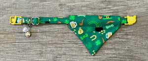 Double-Sided Cat Bandanna - Just a Wee Bit O’ Luck & Shenanigans