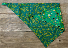 Load image into Gallery viewer, Double-Sided Dog Bandanna - Just a Wee Bit O’ Luck &amp; Shenanigans
