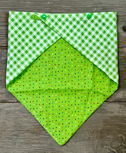 Double-Sided Dog Bandanna - Polka Party & Picnic in the Meadow