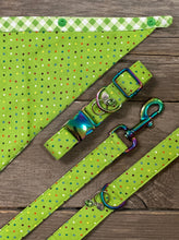 Load image into Gallery viewer, Double-Sided Dog Bandanna - Polka Party &amp; Picnic in the Meadow
