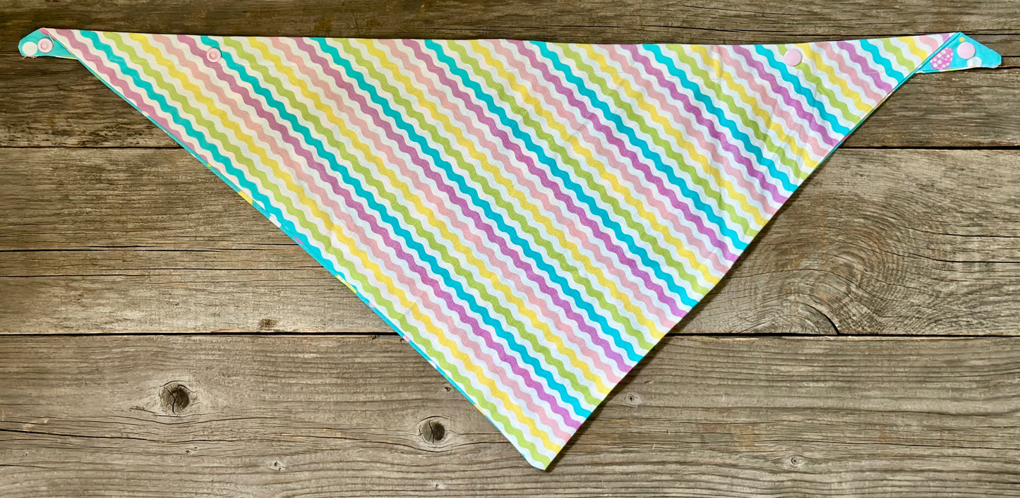 Double-Sided Dog Bandanna - Hop to It & Spring Fever
