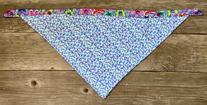 Double-Sided Dog Bandanna - Hyacinth Blooms & Butterflies