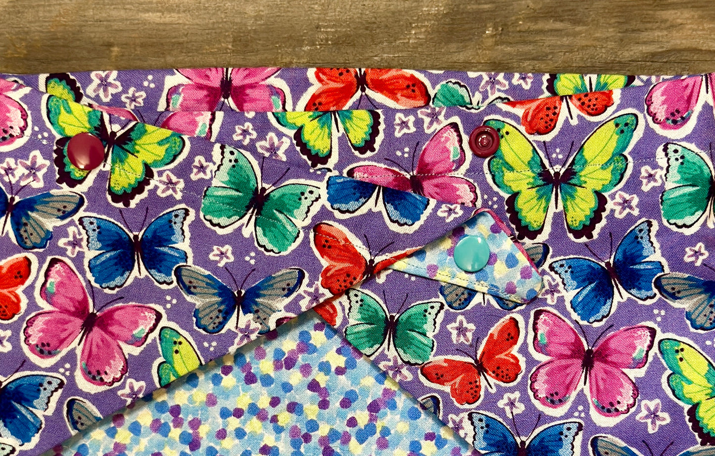 Double-Sided Dog Bandanna - Hyacinth Blooms & Butterflies