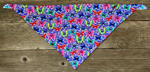 Double-Sided Dog Bandanna - Hyacinth Blooms & Butterflies