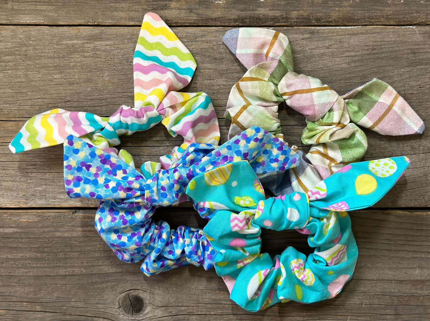 Easter and Spring Hair Tie/Scrunchie Set of 4