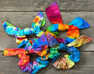 Rainbow Burst Hair Tie/Scrunchie Set of 4