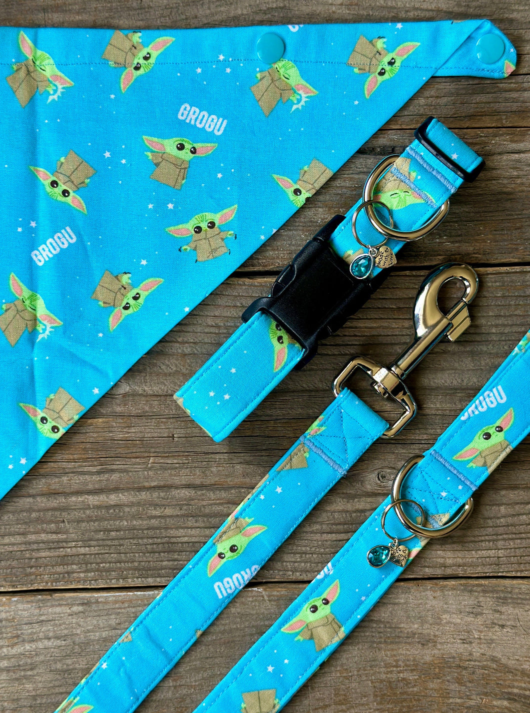 Double-Sided Dog Bandanna - The Many Faces of Grogu