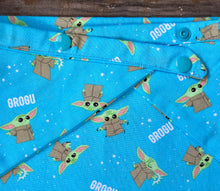 Load image into Gallery viewer, Double-Sided Dog Bandanna - The Many Faces of Grogu
